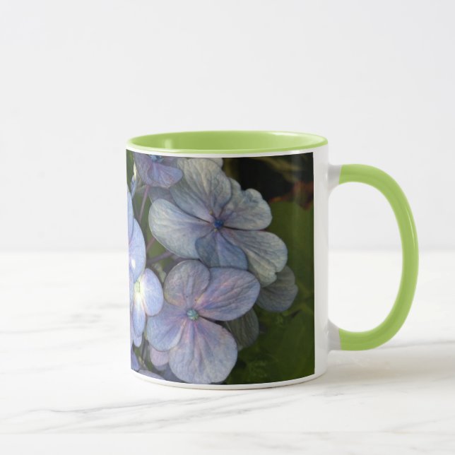 Caneca de Hortênsia Roxa Azul (Direita)