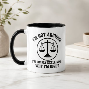 Caneca de Humor Jurídico Divertido Não Estou Discu