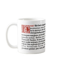 Caneca de "inglês velho" Beowulf do geek do Lit