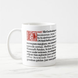 Caneca de "inglês velho" Beowulf do geek do Lit