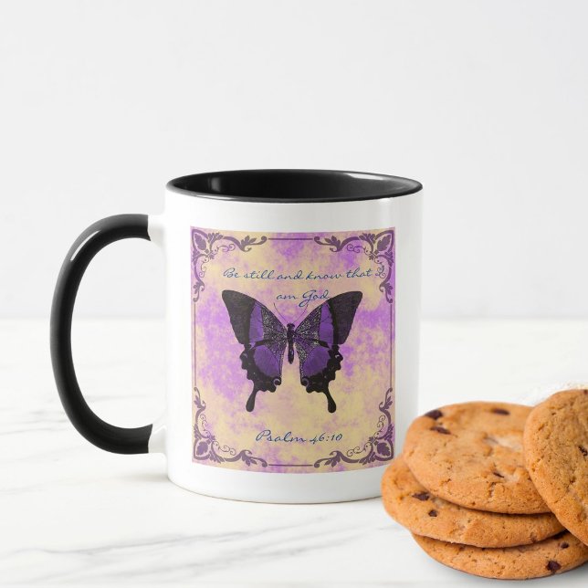Caneca de Inspiração Borboleta Fique Quieto & Conh (Criador carregado)