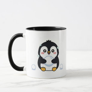 Caneca de Inverno Aconchegante Pinguim Kawaii Fofo