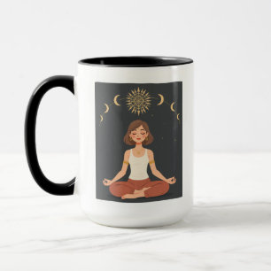 Caneca de Ioga de Fases Lunares Cósmicas Celestiai