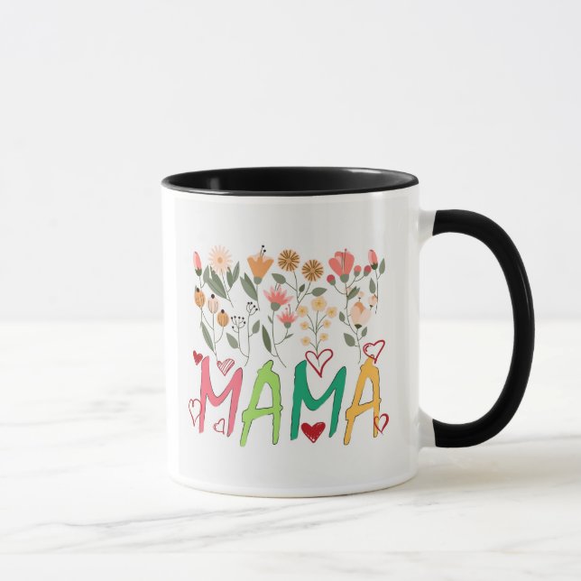 Caneca de Jardim Floral Mama (Direita)