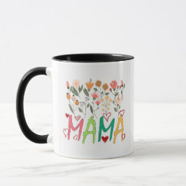 Caneca de Jardim Floral Mama
