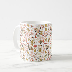 Caneca de Jardim Maneki Neko, Café do Gato Sortudo