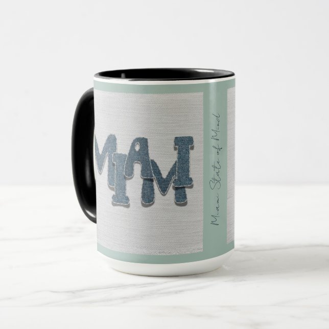 Caneca de jeans de Miami Flórida (Frente Esquerda)