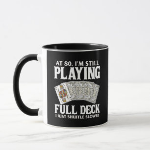 Caneca de jogador de carta de aniversário de 80 an