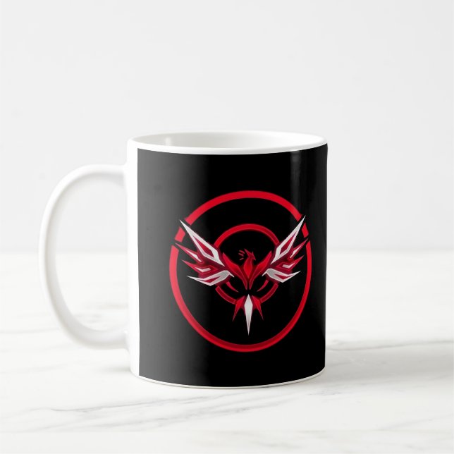 Caneca de Jogo Red Phoenix - Xícara de Café Bold F (Esquerda)