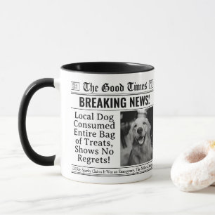 Caneca de Jornal Personalizada, Presente Divertido