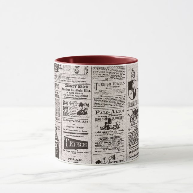 caneca de jornal vintage (Centro)