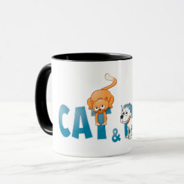 Caneca De kat en de hond. koffiemok