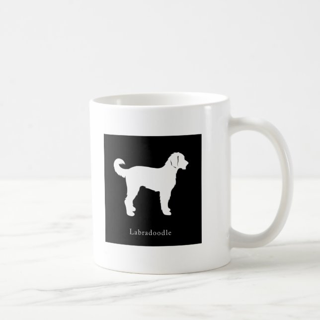 Caneca de Labradoodle (preto) (Direita)