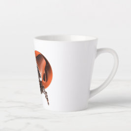 Caneca de latte com arte de café minimalista | Pre
