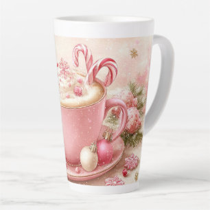 Caneca de latte de xícara de chocolate quente fofa