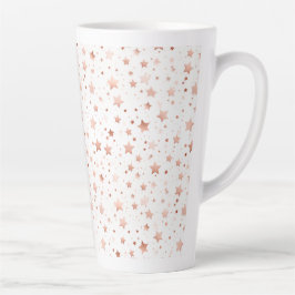 Caneca de Latte Grande com Estrelas Rose Gold Deli