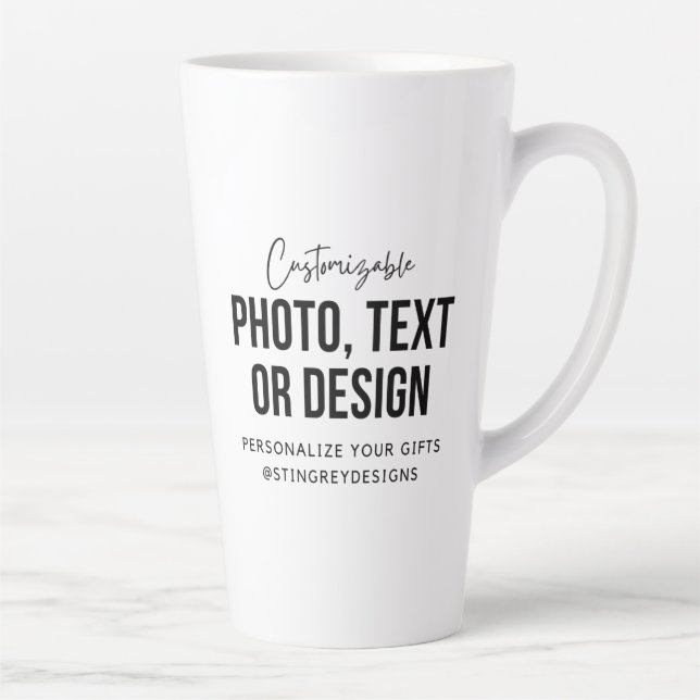 Caneca de Latte Personalizada 17 oz | Xícara de Ca (Direita)
