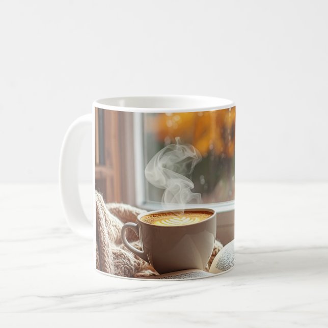 Caneca de Leitura de Café Aconchegante (Frente Esquerda)