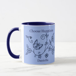 Caneca de Lembrança Borboleta Azul