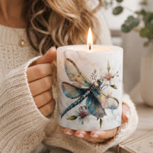 Caneca de Libélula Aquarela Personalizada