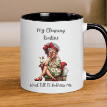 Caneca de Limpeza Divertida para Ela - Minha Rotin