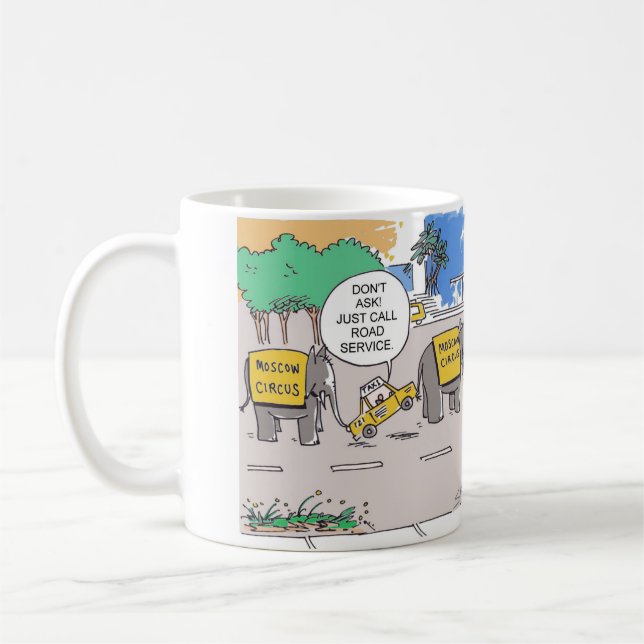 Caneca de linha de táxi elefante (Esquerda)