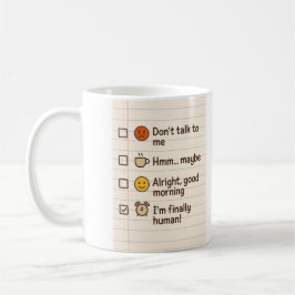 Caneca de Lista de Verificação do Humor do Café En