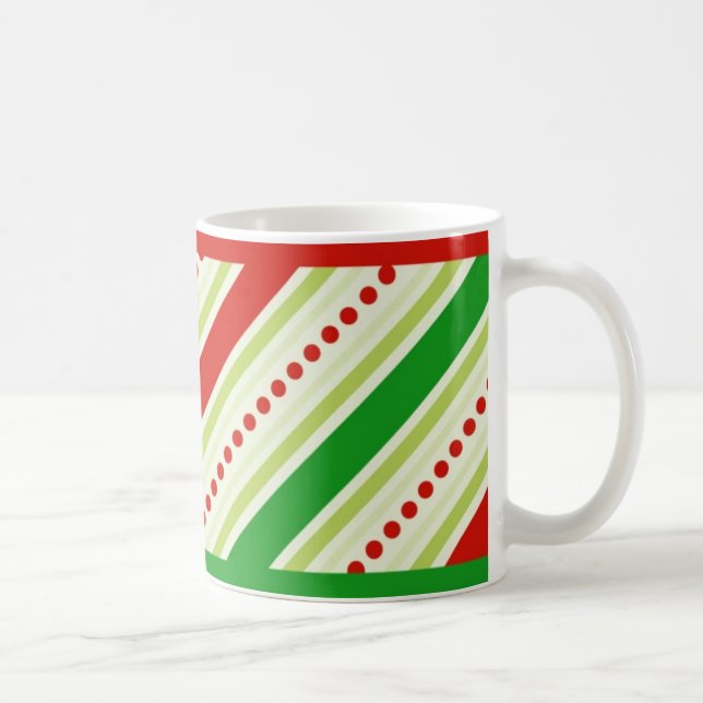 caneca de listras de Natal (Direita)