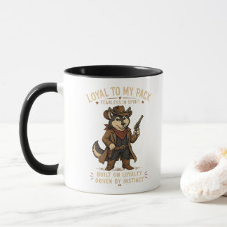 Caneca de Lobo Cowboy Leal ao Meu Grupo | Espírito