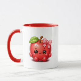 Caneca de Maçã Kawaii Fofa