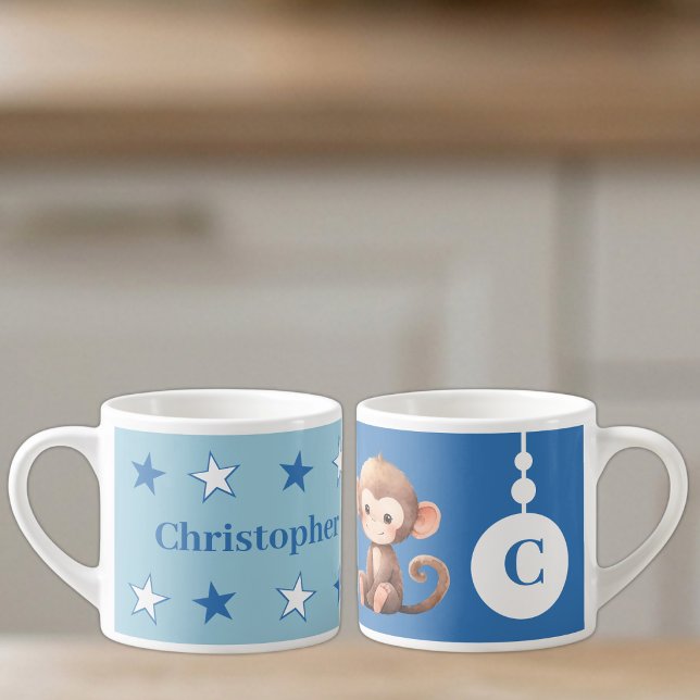 Caneca de macaco para criança — nome personalizado (Criador carregado)