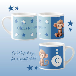 Caneca de macaco para criança — nome personalizado