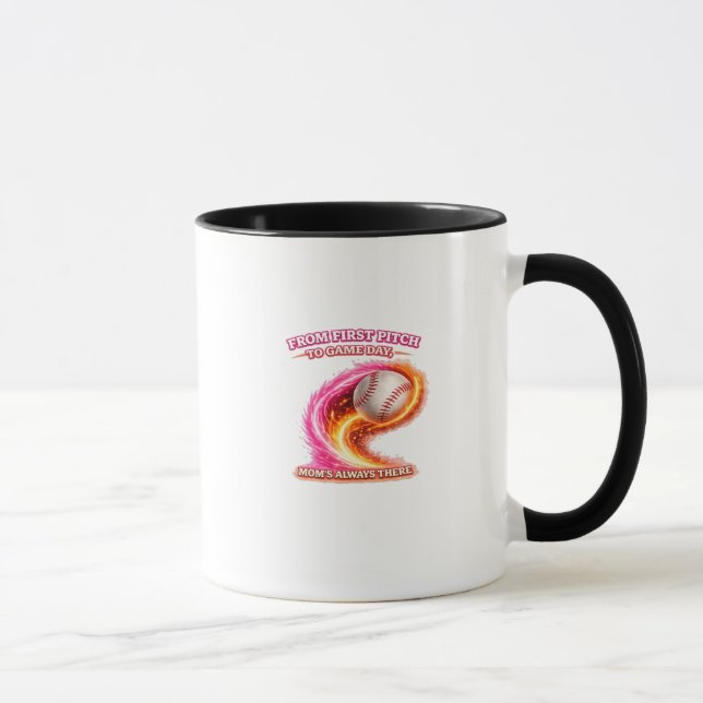Caneca de Mãe de Beisebol – Da Primeira Arremessad (Direita)