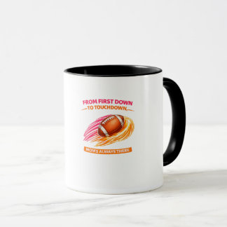 Caneca de Mãe de Futebol – Do Primeiro Down ao Tou