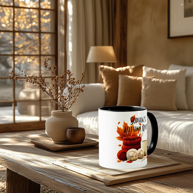 Caneca de Malha de Outono – Vibrações de Ioiô e Ca (Criador carregado)