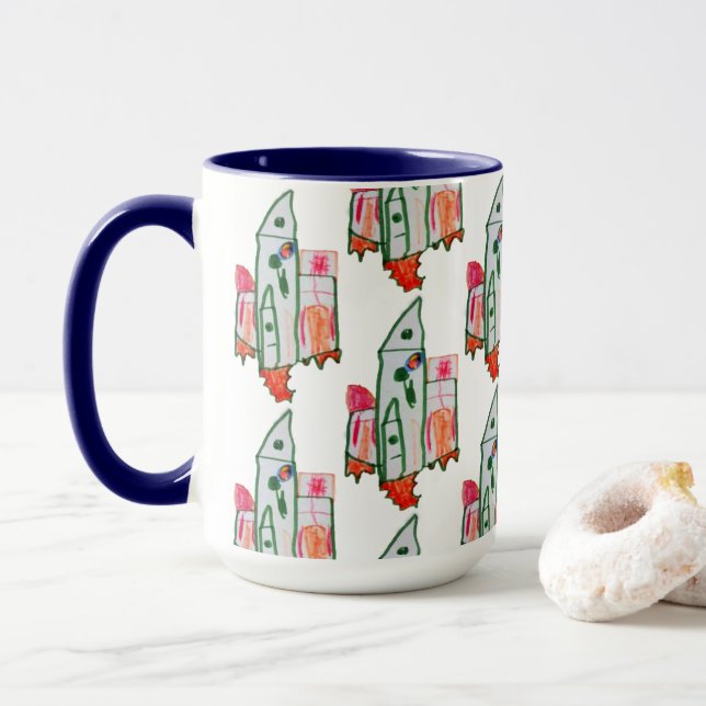 Caneca de mamãe de café ROCKET (Com Donut)