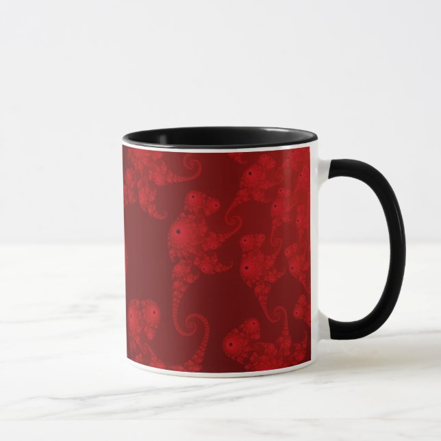 Caneca de Manada de Cavalos-Marinhos Vermelho-Prof (Direita)