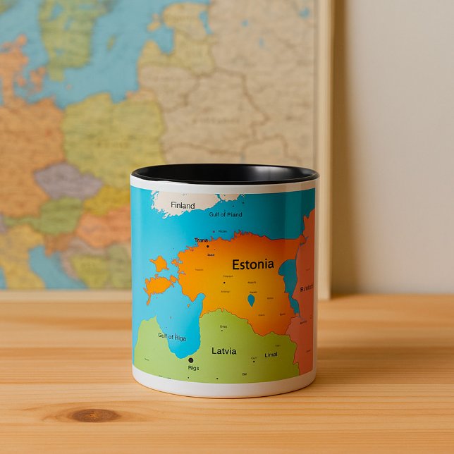 Caneca de Mapa da Estônia (Criador carregado)
