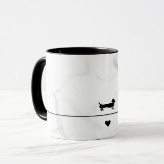 Caneca de mármore preto
