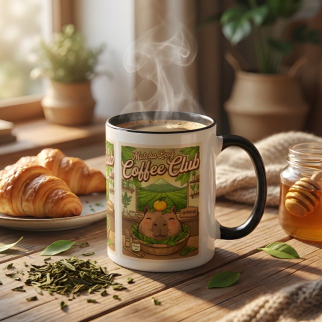 Caneca de Matcha Capivara – Chá de Matcha Fofo Kaw (Criador carregado)