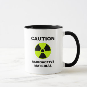 caneca de material radioativo