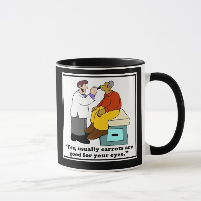 Caneca de Médico Engraçada ou Caneca de Optometris (Direita)