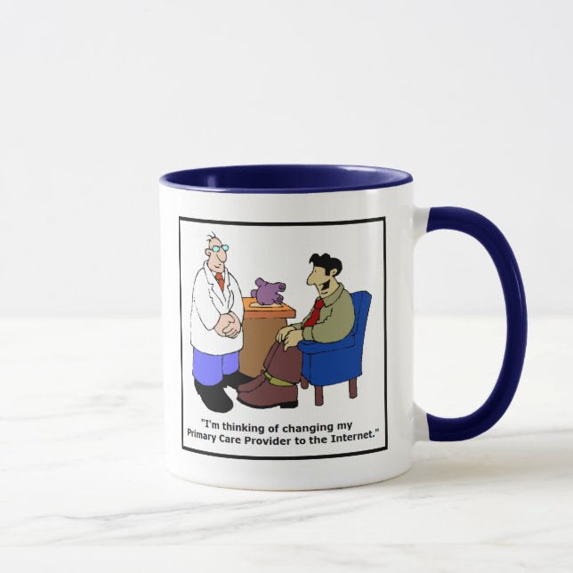 Caneca de Médico Engraçada - Quadrinho da Internet (Direita)