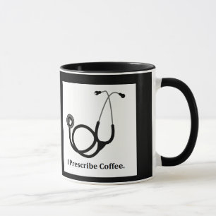 caneca de médico presente Eu prescrevo café