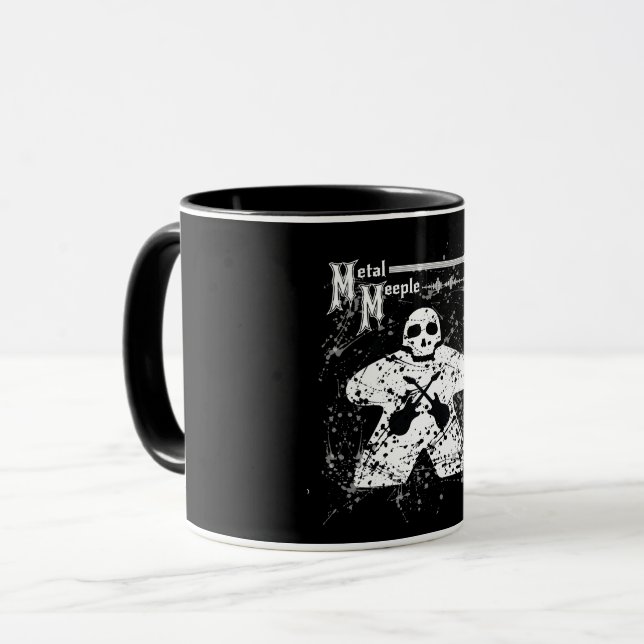 Caneca de Meeple do metal (Frente Esquerda)