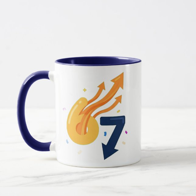 Caneca de meme 67 - Gesto de subir e descer Simbol (Esquerda)