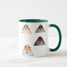 Caneca de Meme de Hamster Olhando Fixo Conjunto de