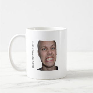 Caneca de Meme Engraçado Antes e Depois do Café da
