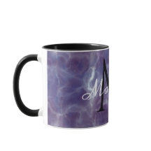 Caneca de Monograma com Nome Personalizado Violet