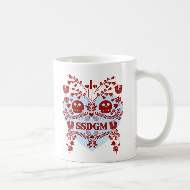 Caneca de Murderino. Vermelho/azul (Direita)